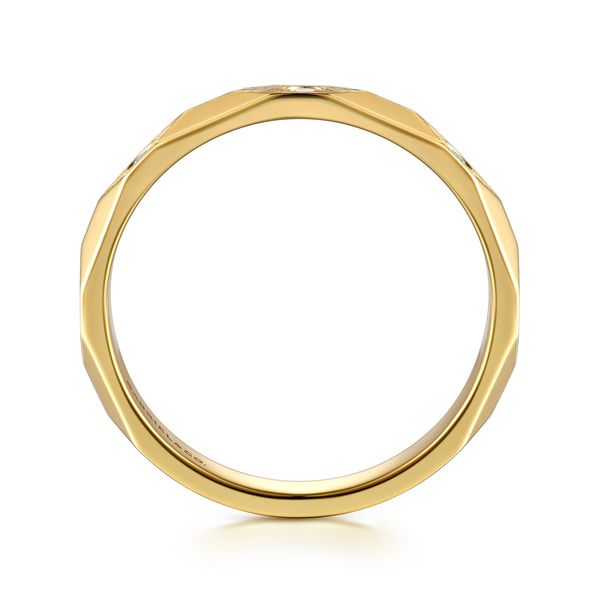 Gabriel & Co. Contemporary Yellow Gold Diamond Ring Image 2 SVS Fine Jewelry Oceanside, NY