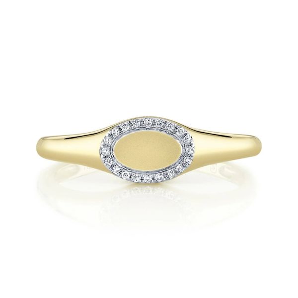 Shy Creation Yellow Gold Diamond Oval Ring Image 3 SVS Fine Jewelry Oceanside, NY
