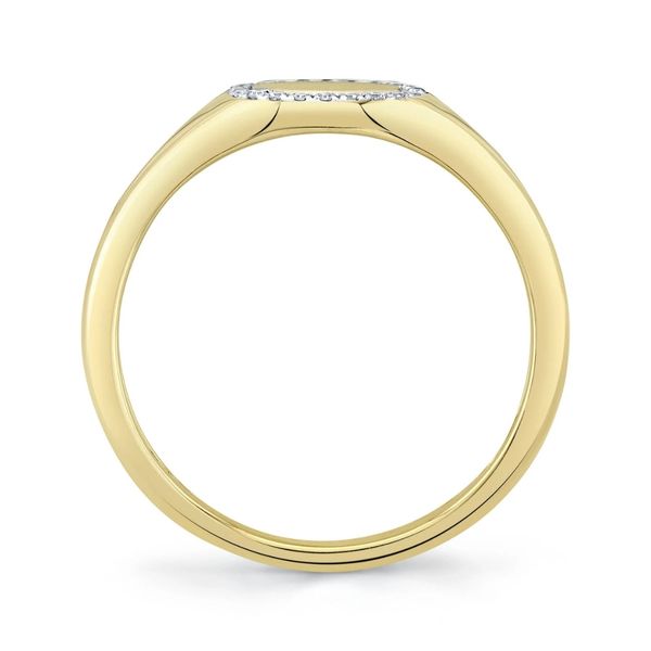 Shy Creation Yellow Gold Diamond Oval Ring Image 4 SVS Fine Jewelry Oceanside, NY