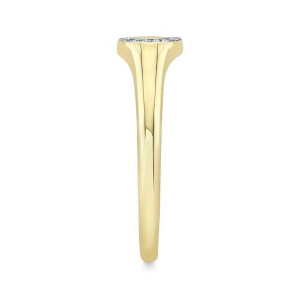 Shy Creation Yellow Gold Diamond Oval Ring Image 5 SVS Fine Jewelry Oceanside, NY