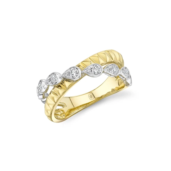 Shy Creation Yellow & White Gold Diamond Ring SVS Fine Jewelry Oceanside, NY