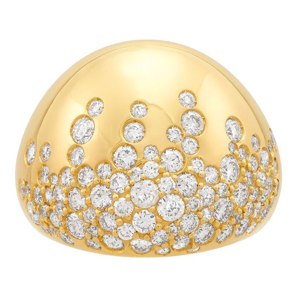 Yellow Gold Polished Dome Diamond Ring, 1.75Cttw SVS Fine Jewelry Oceanside, NY