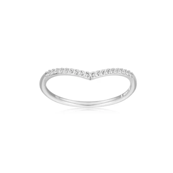 Lab Grown Diamond Chevron Ring, .09ctw Image 3 SVS Fine Jewelry Oceanside, NY