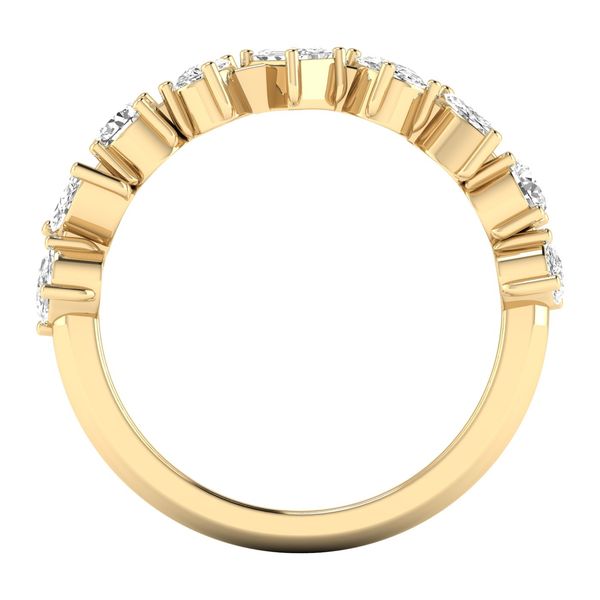 Yellow Gold Multi Shape Lab Grown Diamond Band Image 3 SVS Fine Jewelry Oceanside, NY