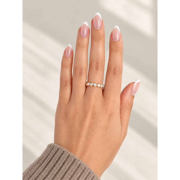 Everlee 14K Yellow Gold Petite Multi Shape Lab Grown Diamond Band, 1 ctw Image 4 SVS Fine Jewelry Oceanside, NY