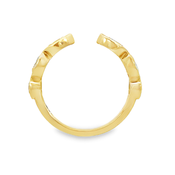 Everlee 14K Yellow Gold Open Multi Shape Lab Grown Diamond Bezel Band, 1 ctw Image 2 SVS Fine Jewelry Oceanside, NY