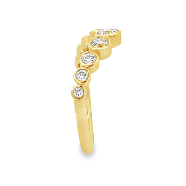 Everlee 14K Yellow Gold Bezel Contour Lab Grown Diamond Band, 0.50 ctw Image 2 SVS Fine Jewelry Oceanside, NY