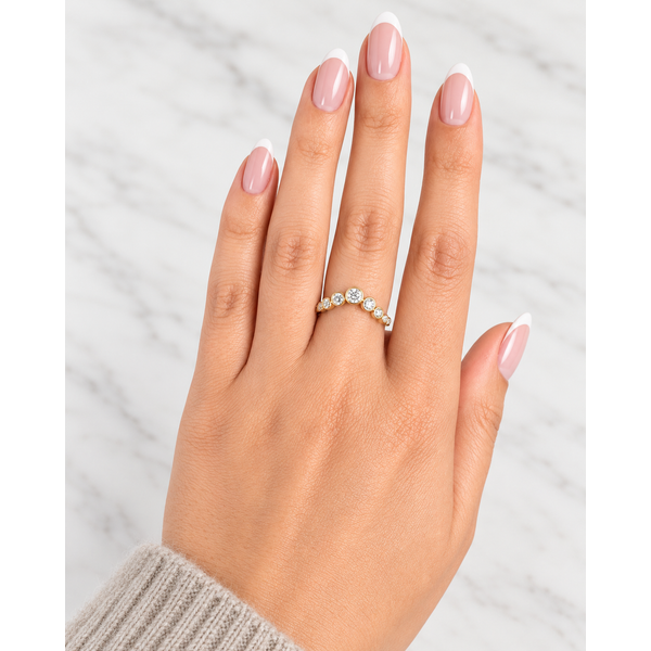 Everlee 14K Yellow Gold Bezel Contour Lab Grown Diamond Band, 0.50 ctw Image 3 SVS Fine Jewelry Oceanside, NY
