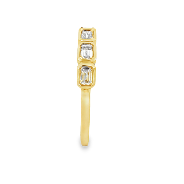 Everlee 14K Yellow Gold East West Emerald Lab Grown Diamond Band, 0.57 ctw Image 2 SVS Fine Jewelry Oceanside, NY