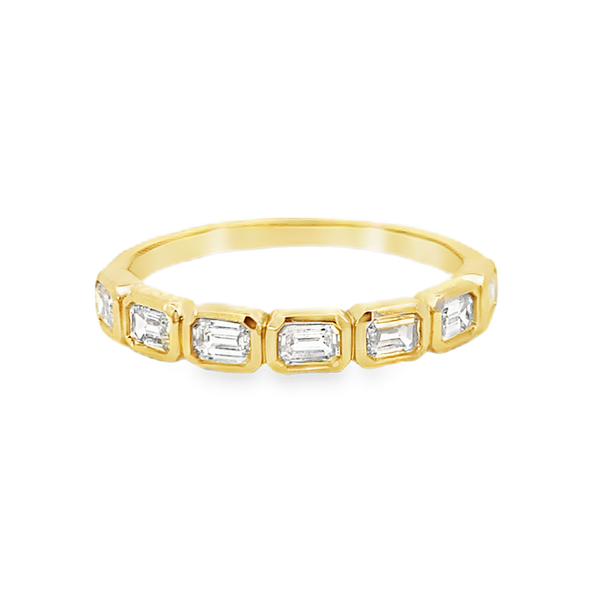 Everlee 14K Yellow Gold East West Emerald Lab Grown Diamond Band, 0.57 ctw SVS Fine Jewelry Oceanside, NY