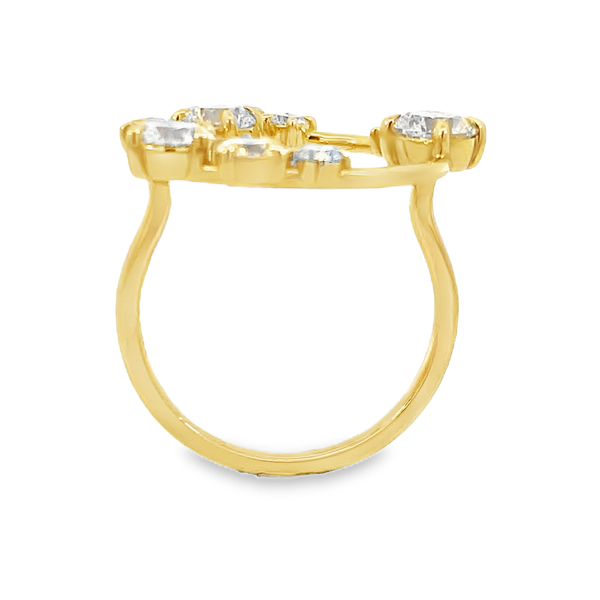 Everlee 14K Yellow Gold Starlight Lab Grown Diamond Circular Statement Ring, 2 ctw Image 3 SVS Fine Jewelry Oceanside, NY