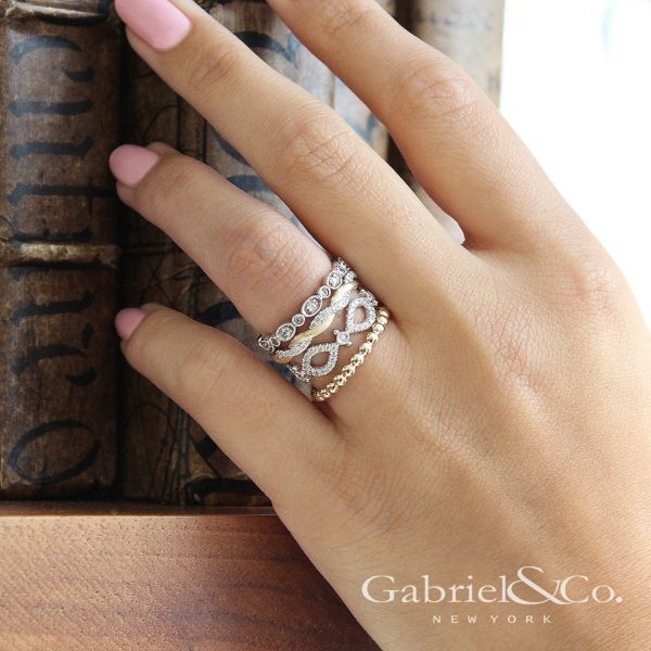 Gabriel & Co. Stackable 14K Yellow Gold Band Image 5 SVS Fine Jewelry Oceanside, NY