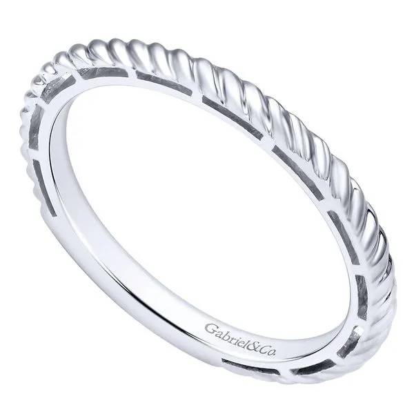 Gabriel & Co. Stackable 14K White Gold Band Image 3 SVS Fine Jewelry Oceanside, NY