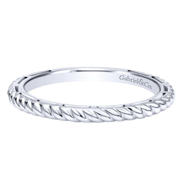 Gabriel & Co. Stackable 14K White Gold Band SVS Fine Jewelry Oceanside, NY