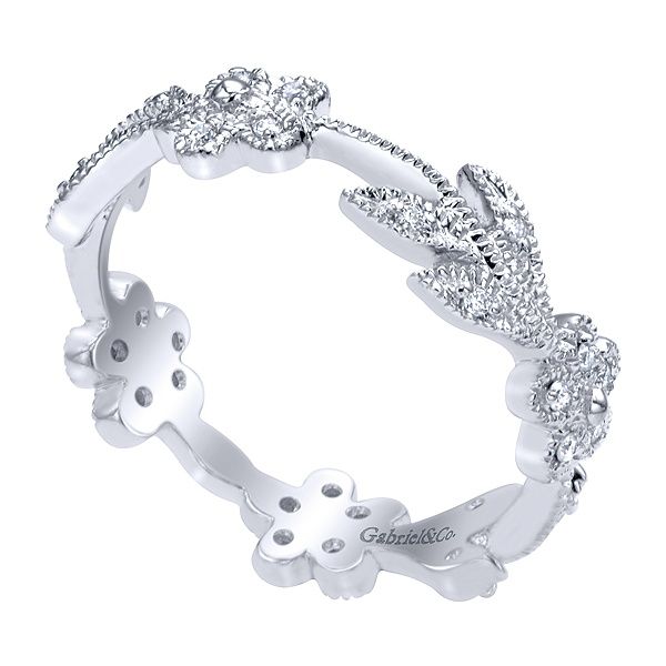 Gabriel & Co. Stackable Collection White Gold & Diamond Ring Image 3 SVS Fine Jewelry Oceanside, NY