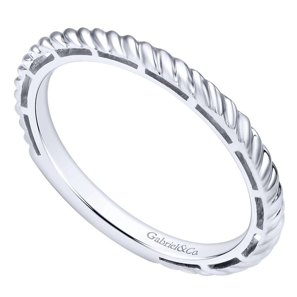 Gabriel & Co. Stackable Collection White Gold Ring Image 3 SVS Fine Jewelry Oceanside, NY