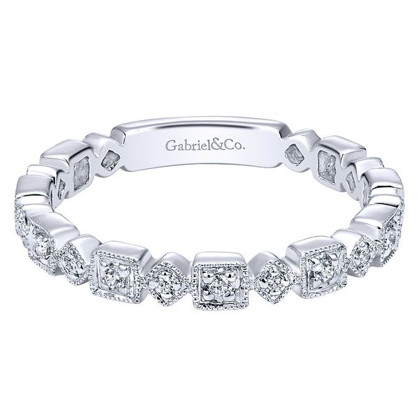 Gabriel & Co. Stackable Collection White Gold & Diamond Ring SVS Fine Jewelry Oceanside, NY