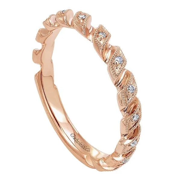 Gabriel & Co. Stackable 14K Rose Gold Ring Image 3 SVS Fine Jewelry Oceanside, NY