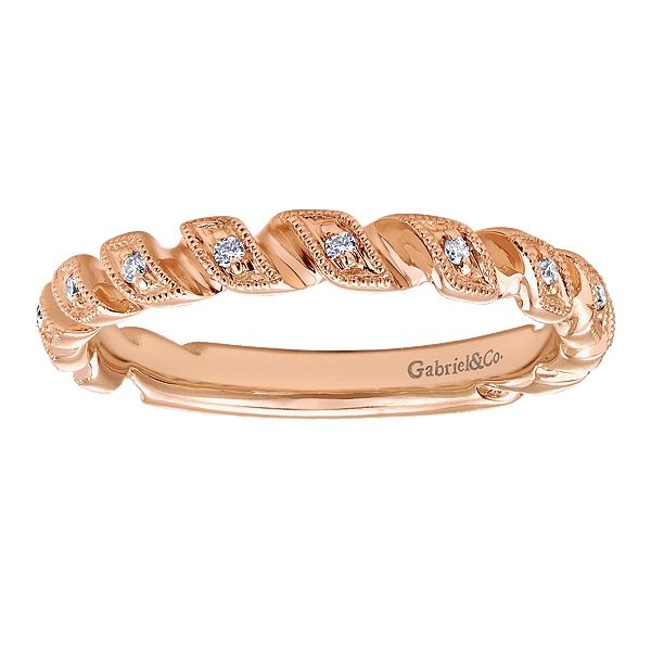 Gabriel & Co. Stackable 14K Rose Gold Ring Image 4 SVS Fine Jewelry Oceanside, NY