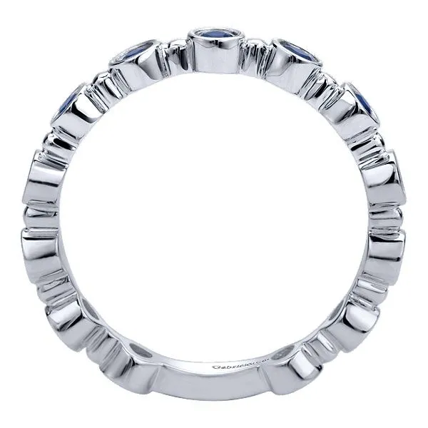 Gabriel & Co. Stackable Collection White Gold & Sapphire Ring Image 2 SVS Fine Jewelry Oceanside, NY