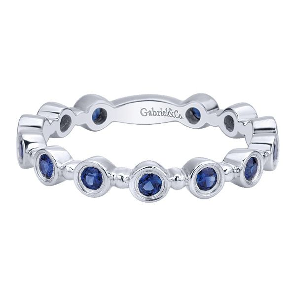 Gabriel & Co. Stackable Collection White Gold & Sapphire Ring SVS Fine Jewelry Oceanside, NY