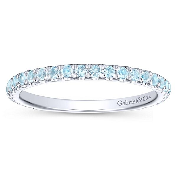 Gabriel & Co. Blue Topaz Stackable Ring 0.50Cttw Image 4 SVS Fine Jewelry Oceanside, NY