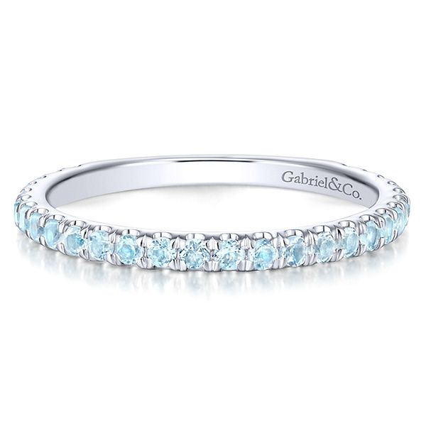 Gabriel & Co. Blue Topaz Stackable Ring 0.50Cttw SVS Fine Jewelry Oceanside, NY