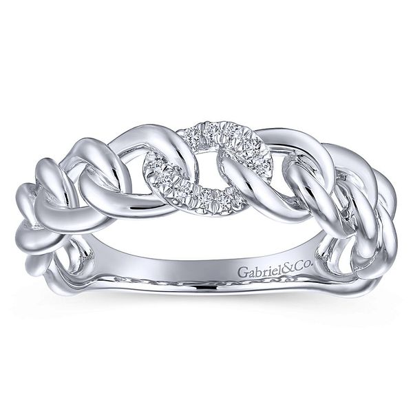 Gabriel & Co. Stackable 14K white gold Ring Image 4 SVS Fine Jewelry Oceanside, NY