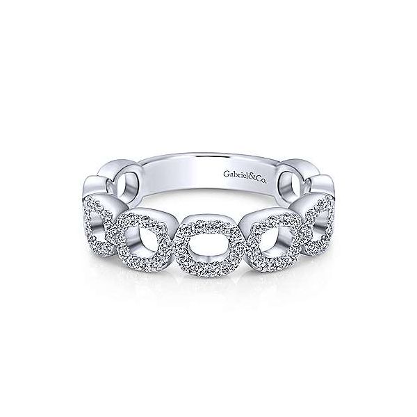 Gabriel & Co. Stackable 14K White Gold Diamond Ring SVS Fine Jewelry Oceanside, NY