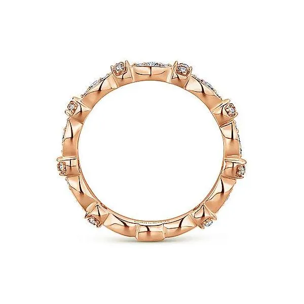 Gabriel & Co. Stackable 14K Rose Gold Diamond Ring Image 2 SVS Fine Jewelry Oceanside, NY