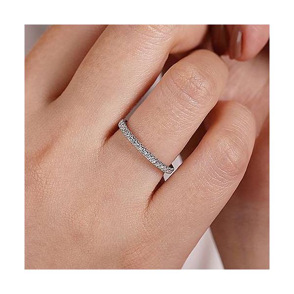 Gabriel & Co. Stackable 14K White Gold Diamond Ring Image 2 SVS Fine Jewelry Oceanside, NY