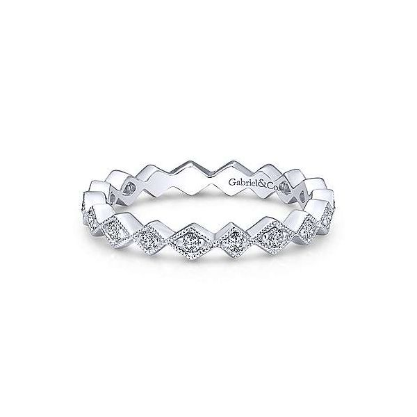 Gabriel & Co. Stackable 14K White Gold Diamond Ring SVS Fine Jewelry Oceanside, NY