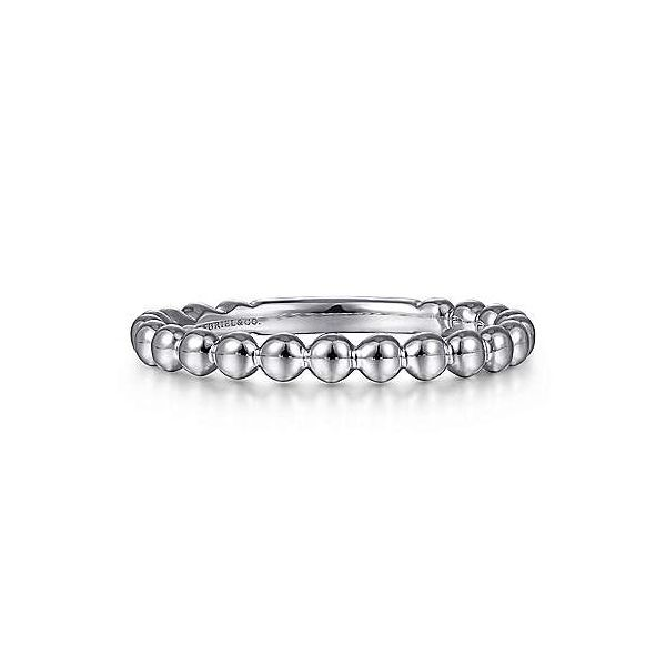 Gabriel & Co. Stackable 14K White Gold Beaded Band SVS Fine Jewelry Oceanside, NY