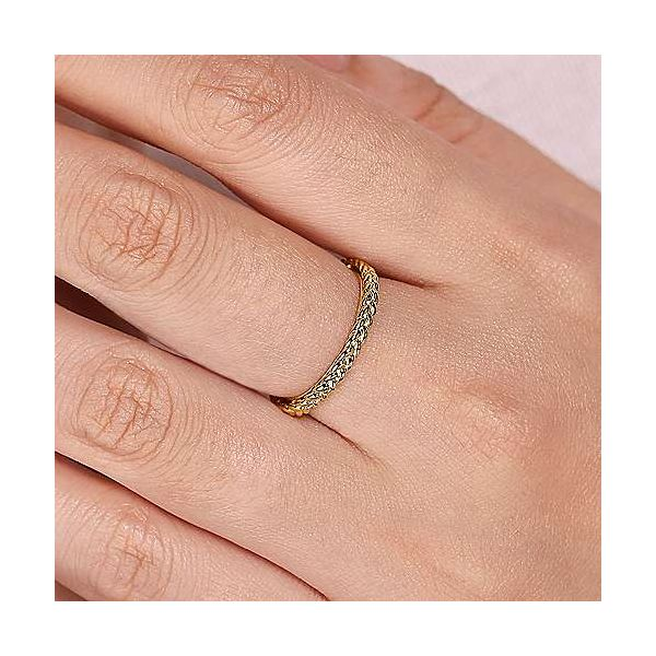 Gabriel & Co. Stackable 14K Yellow Gold Braided Ring Image 2 SVS Fine Jewelry Oceanside, NY