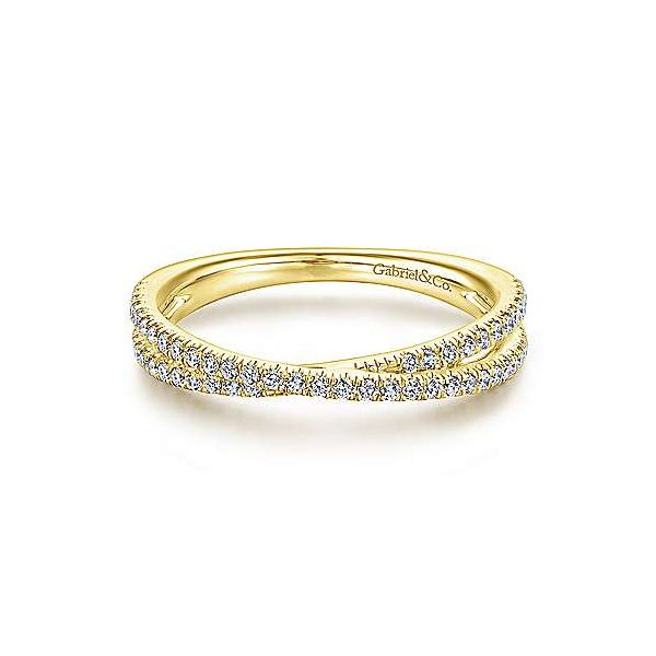 Gabriel & Co. Stackable 14K Yellow Gold Diamond Ring SVS Fine Jewelry Oceanside, NY