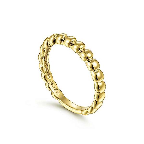 Gabriel & Co. Bujukan 14K Yellow Gold Bead Ring, Size 6.5 Image 2 SVS Fine Jewelry Oceanside, NY