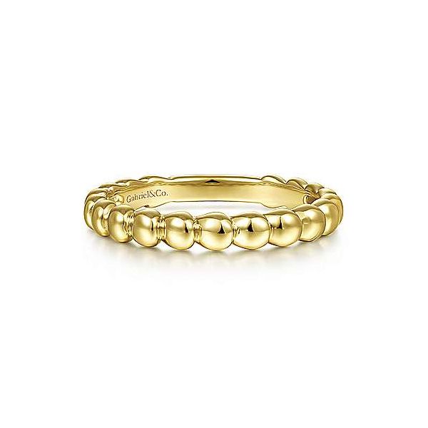 Gabriel & Co. Bujukan 14K Yellow Gold Bead Ring, Size 6.5 SVS Fine Jewelry Oceanside, NY
