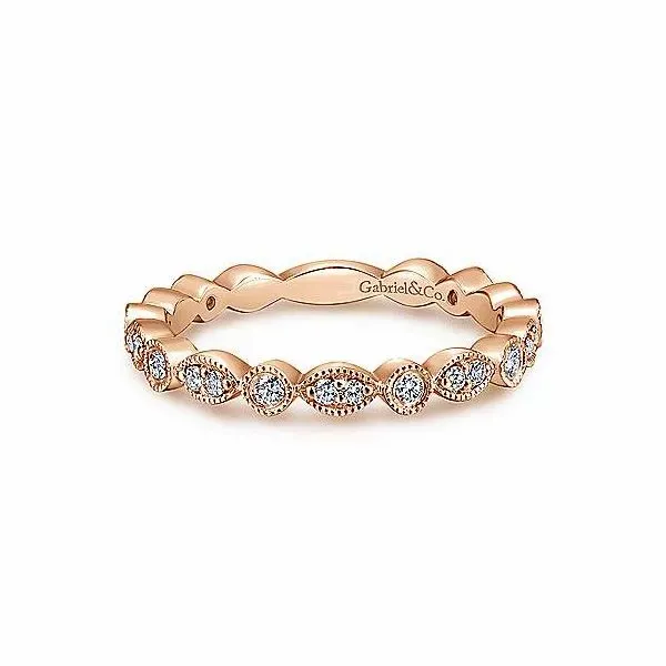 Gabriel & Co. Stackable 14K Rose Gold Fashion Ring SVS Fine Jewelry Oceanside, NY