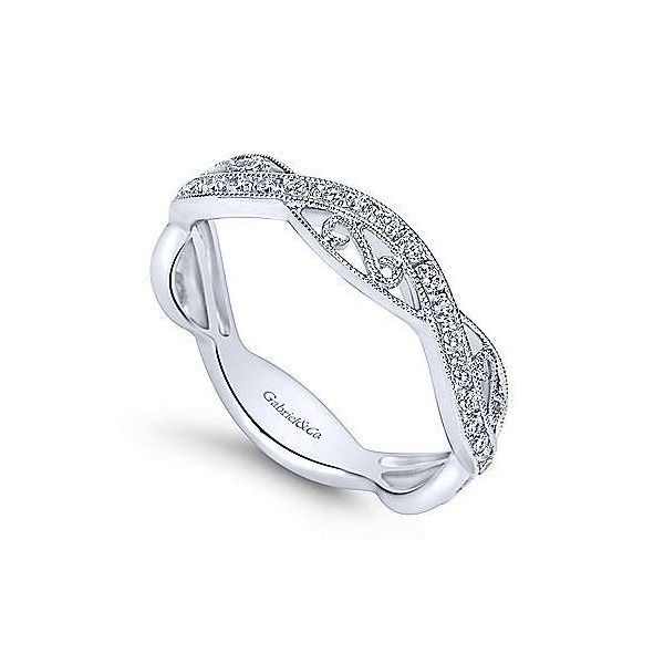 Gabriel & Co. Stackable 14K White Gold Diamond Ring Image 2 SVS Fine Jewelry Oceanside, NY