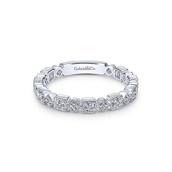 Gabriel & Co. Stackable White Gold Diamond Ring SVS Fine Jewelry Oceanside, NY