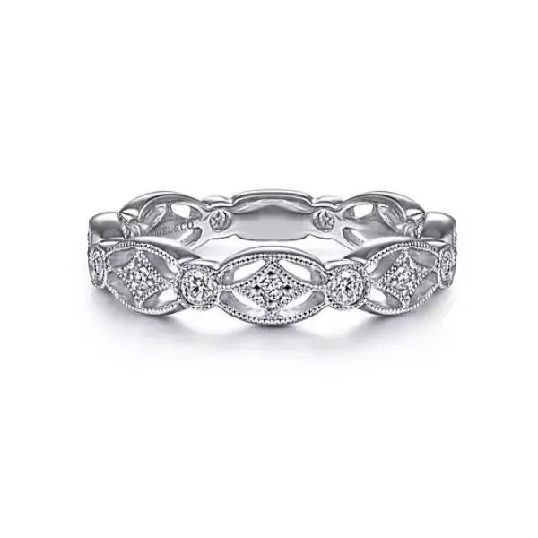 Gabriel & Co. Stackable White Gold Diamond Ring SVS Fine Jewelry Oceanside, NY