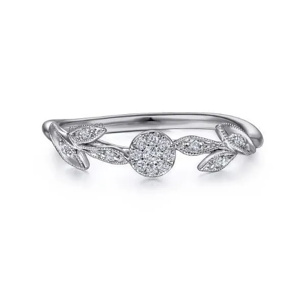 Gabriel & Co. Victorian White Gold Diamond Ring SVS Fine Jewelry Oceanside, NY