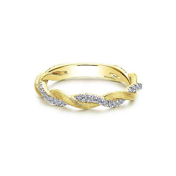 Gabriel & Co. Stackable Yellow Gold Diamond Ring SVS Fine Jewelry Oceanside, NY