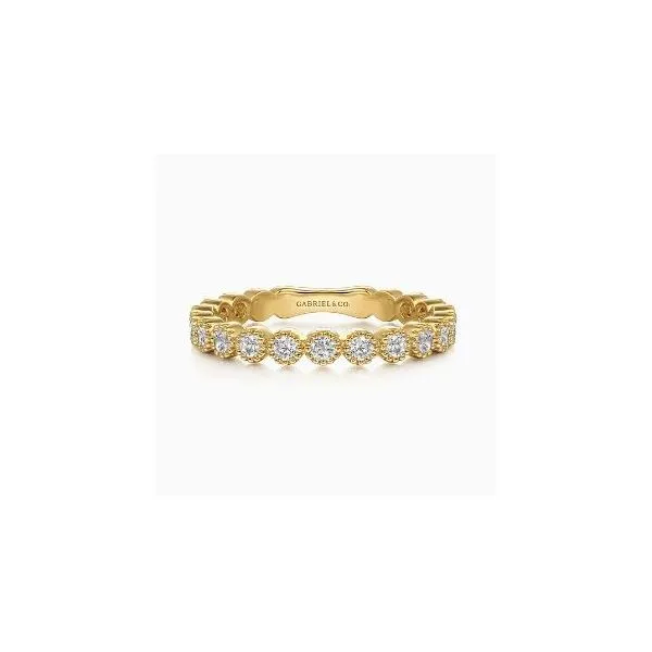 Gabriel & Co. Contemporary Yellow Gold Diamond Ring SVS Fine Jewelry Oceanside, NY