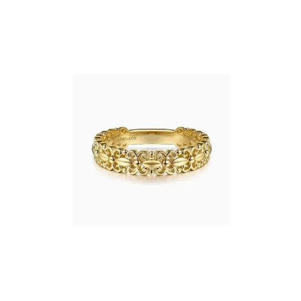 Gabriel & Co. Contemporary Yellow Gold Stackable Ring