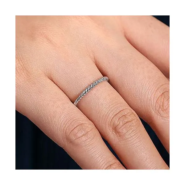 Gabriel & Co. Stackable White Gold Twisted Rope Ring Image 2 SVS Fine Jewelry Oceanside, NY