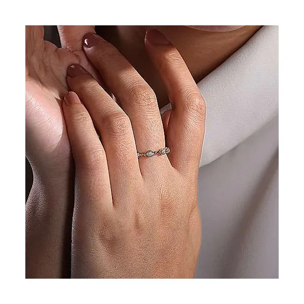 Gabriel & Co. Stackable Yellow Gold Diamond Ring