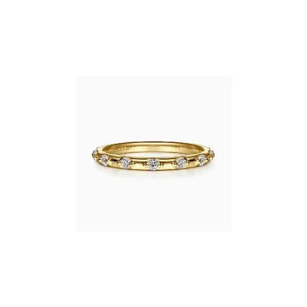 Gabriel & Co. Contemporary Yellow Gold Diamond Ring