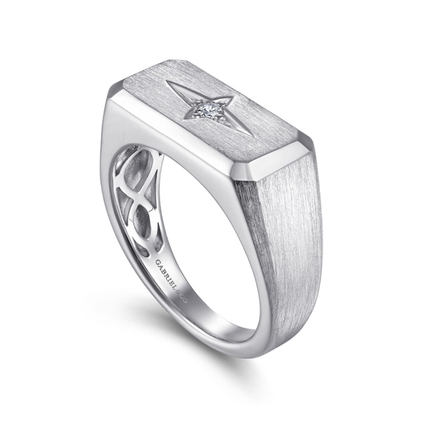 Gabriel Contemporary Men's Sterling Silver North Star Ring Image 3 SVS Fine Jewelry Oceanside, NY