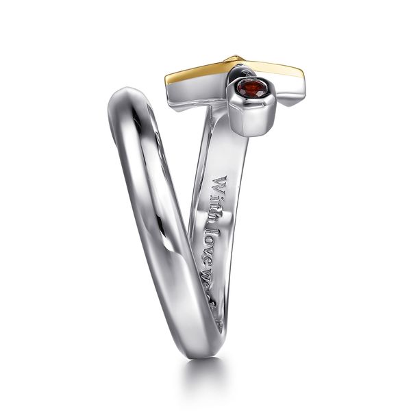 Gabriel & Co. Forged In Love Yellow Gold & Silver Ring Image 4 SVS Fine Jewelry Oceanside, NY